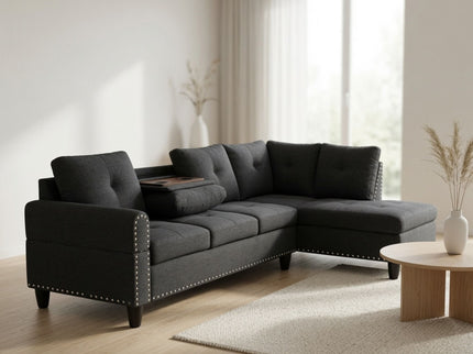 L - Shaped Sectional Sofa With Movable Left Chaise