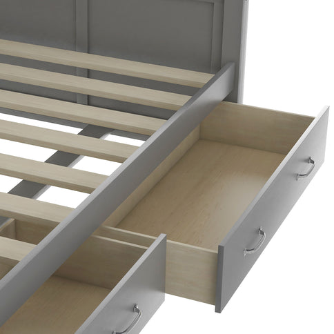 Modern Daybed With 2 Large Drawers, X Shaped Frame
