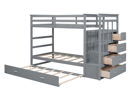 Bunk Bed With Trundle And Staircase