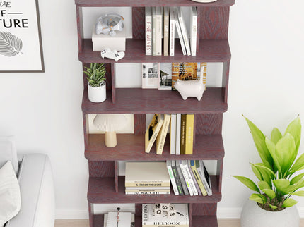 Modern 5 Tier Open Storage Bookcase