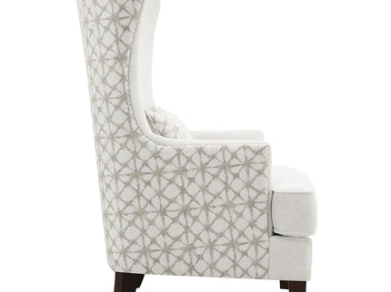 Lindstrom - Wingback Accent With Contoured Back - Ivory White
