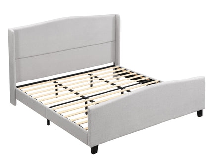 Platform Bed Frame With Tall Headboard And High Footboard