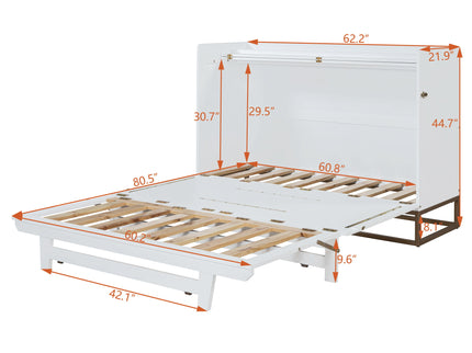 Murphy Bed With Iron Legs, Modern Design