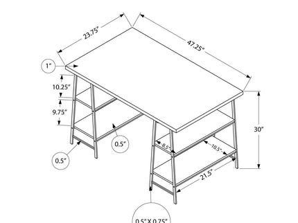 Computer Desk For Home Office, Laptop, Storage Shelves, Contemporary & Modern