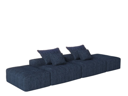Modern Oversized Diy Combination Modular Sectional Sofa & Pillows