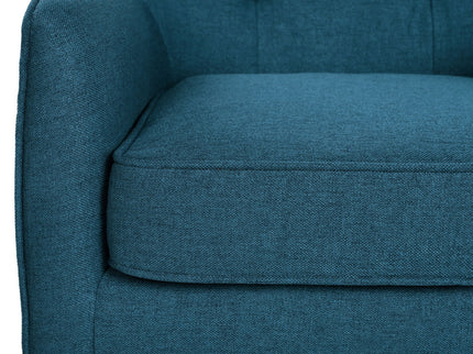 Modern Arm Chair With Tufted Back And Wooden Legs