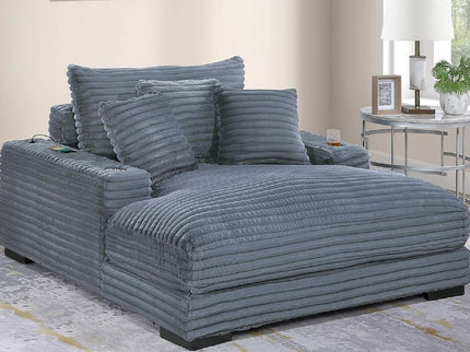 Chaise Lounge With 2 Cup Holders And USB Ports