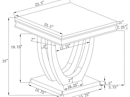 Durante - U-Shaped Base Table