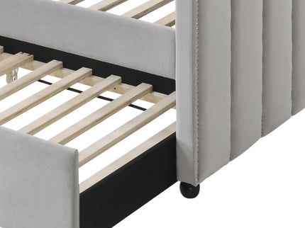 Peridot - Twin Daybed With Trundle - Dove Gray