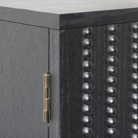 2 Door Storage Cabinet With Adjustable Shelf - Black