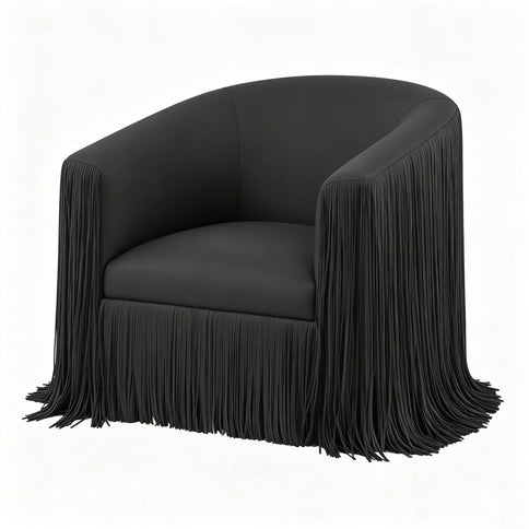 Isle - Swivel Chair With Fringe Accent