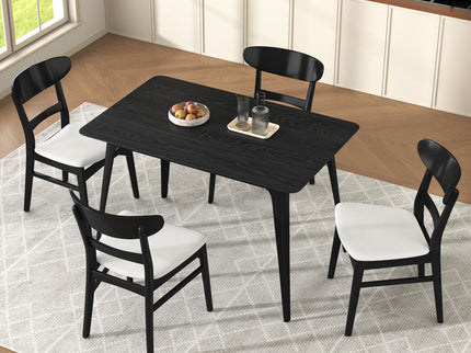 5 Piece Dining Set With Table And 4 Upholstered Chairs