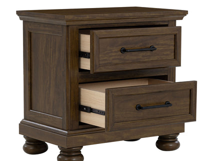2 Drawer Nightstand With USB Charging Station