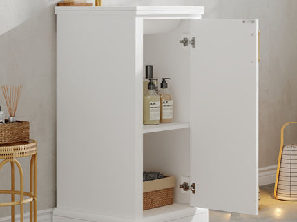 Bathroom Vanity With Sink, Soft Close Door, Adjustable Shelf, Freestanding Single Unit - White