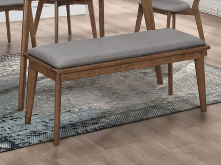 Upholstered Dining Bench - Brown / Gray