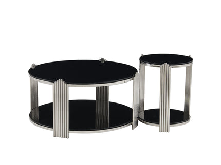 Round Table With Double Layer Storage