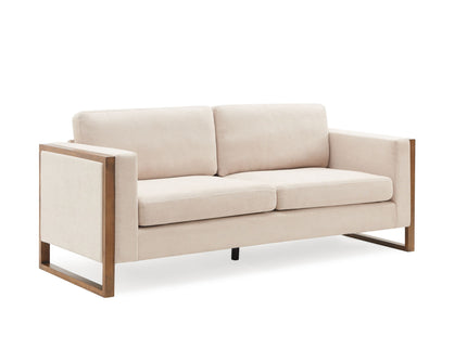 Modern Sofa With Solid Wood Legs, 3 Seater