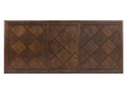Rectangular Dining Table With Framed Top And Turned Legs - Walnut