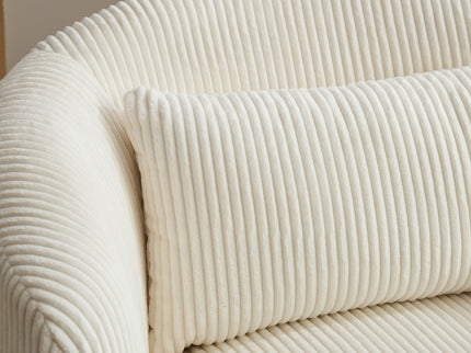 Wide Upholstered 360° Swivel Barrel Soft Chair With Pillow