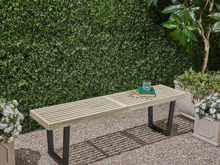 Intrinsic - Outdoor Dining Bench With Slat Top