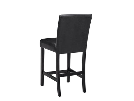 Modern 5 Piece Counter Height Dining Set With Tufted Nail Head Chairs