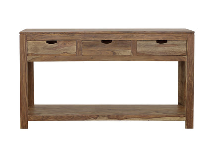 Tucker - 3 Drawer Console Table With Lower Shelf - Natural