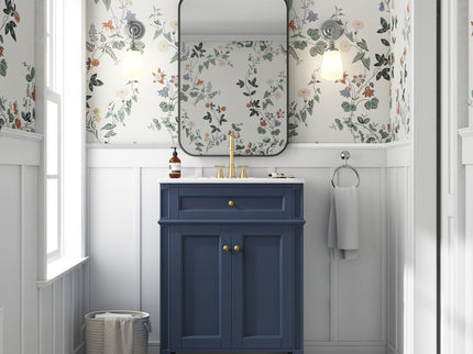 Modern Bathroom Vanity With Tip-Out Drawer And Soft-Close Hinges