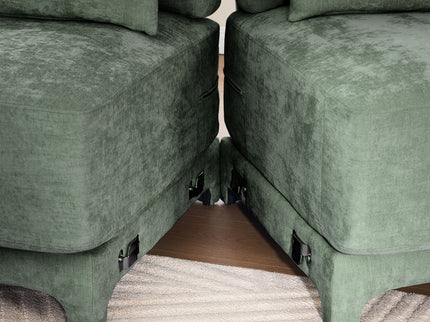 Elegant Sofa With Ergonomic Design And Lumbar Pillows