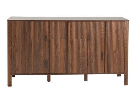 Colored Fluted Sideboard With 3 Doors And 1 Drawer