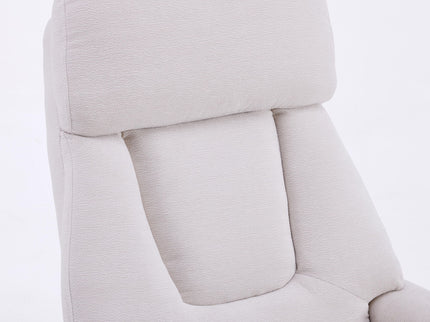 Upholstered Heated Massage 360° Swivel Accent Chair With Ottoman