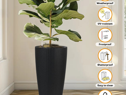 Tall Planters Set With Water Level Monitor And Auto Watering
