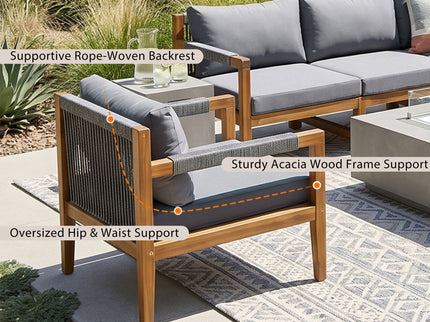 3 Piece Outdoor Sectional Sofa Set