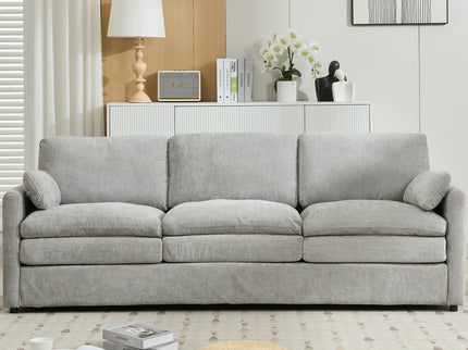 Cozy Upholstered 3 Seater Sofa With Double Cushion