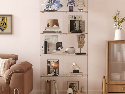 Display Cabinet With Shelf Double Doors And Lock