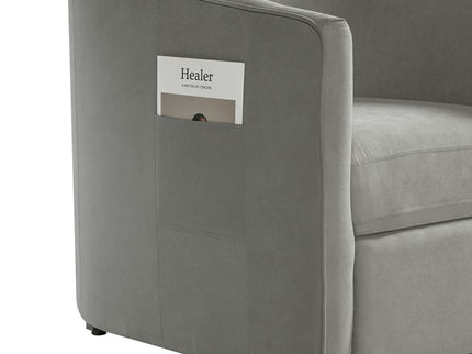 Power Lift Recliner Barrel Shape Reclining Chair With Footrest And Side Pocket