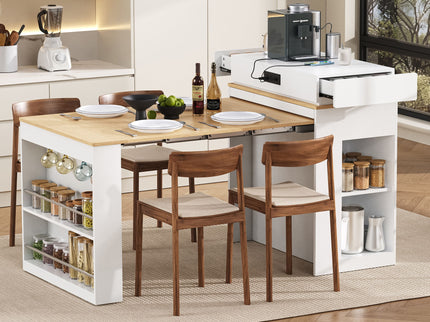 Extendable Dining Table With Folding Top
