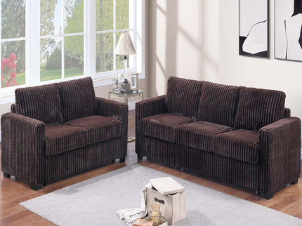 2 Piece Contemporary Style Sofa Set With Matching Pillows