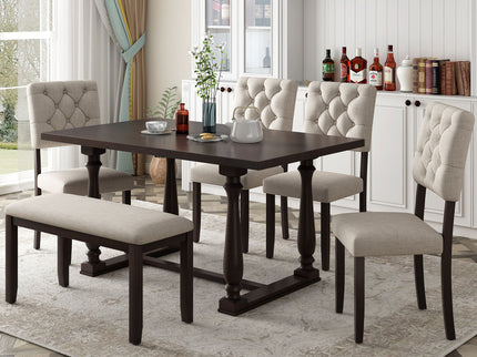 6 Piece Dining Set Retro Style