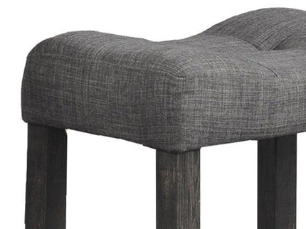 Transitional Style Counter Height Dining Stool With Footrest (Set of 2)