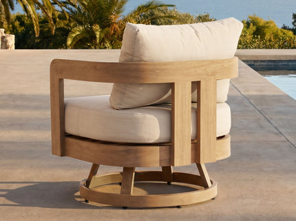 Swivel Chair For Patio - Oak