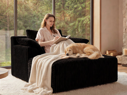 Chaise Lounge Chair, Deep Seat Sleeper Couch For Living Room