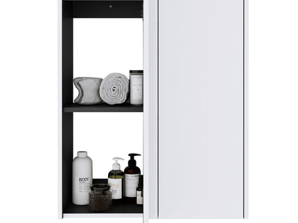 Wall Mounted Bathroom Vanity With Resin Sink And 2 Side Cabinet, 3 Soft Close Drawer - Brown Ebony