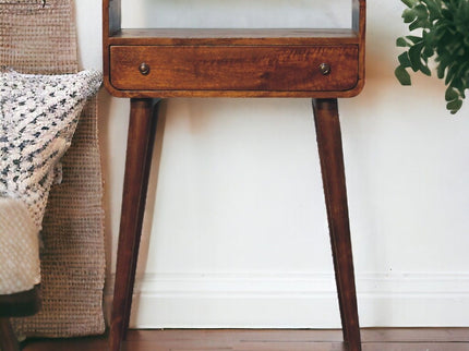 Curved Chestnut Console Table