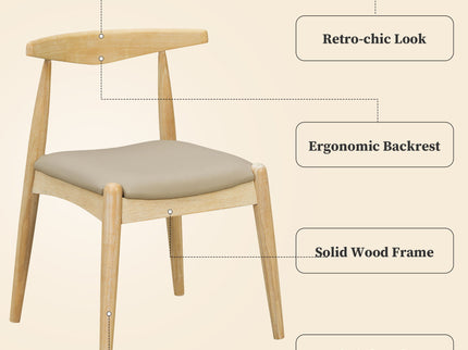 Dining Chairs With Ergonomic Backrest (Set of 2)