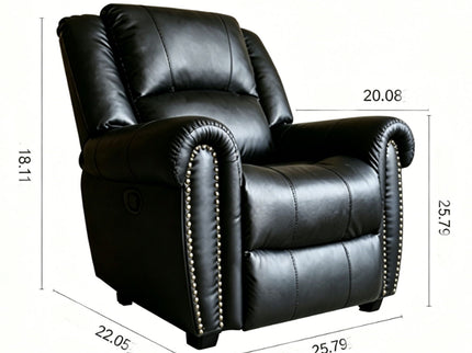 Electric Elderly Chair With 360° Swivel, Manual Button Control, Soft Plush Armchair For Living Room - Black