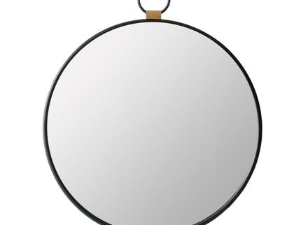 Wall Mirror With Frame, Contemporary Minimalist Accent Mirror For Living Room, Foyer, Entryway, Bedroom - Black