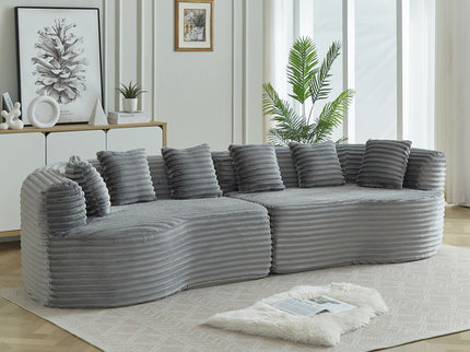 Sectional Sofa, Oversized 4 Seater With Deep Seat Design