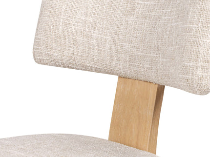Louise - Split Back Upholstered Dining Side Chair (Set of 2) - Travertine Beige