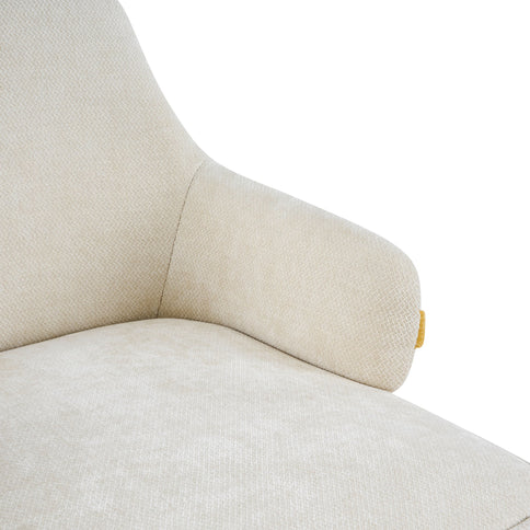 Indoor Dining Chair (Set of 2) With Sturdy Frame - Beige / Yellow