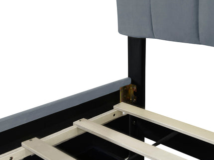 Platform UpholsteredBed With 2 Drawers And Twin Long Trundle